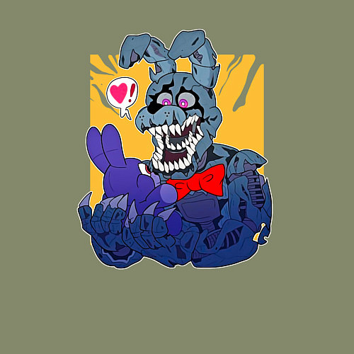 Мужской свитшот Аниматроник Кролик Бонни / Авокадо – фото 3