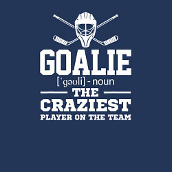 Свитшот хлопковый мужской Вратарь самый сумасшедший игрок в команде, цвет: тёмно-синий — фото 2