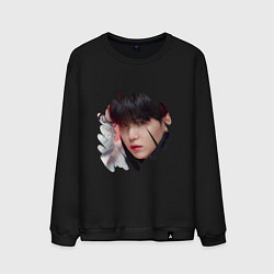 Свитшот хлопковый мужской Agust D SUGA BTS, цвет: черный