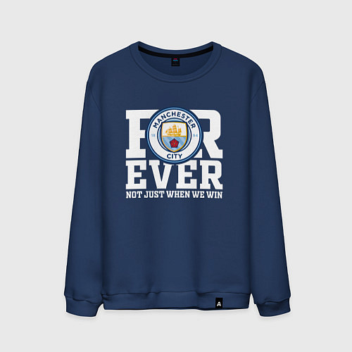 Мужской свитшот Manchester City FOREVER NOT JUST WHEN WE WIN Манче / Тёмно-синий – фото 1