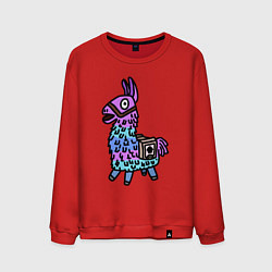 Свитшот хлопковый мужской Фортнайт Лама Fortnite Lama, цвет: красный