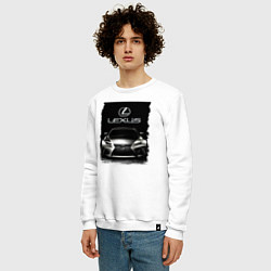 Свитшот хлопковый мужской Lexus - этим всё сказано!, цвет: белый — фото 2