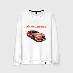 Свитшот хлопковый мужской Mazda Motorsport Development, цвет: белый