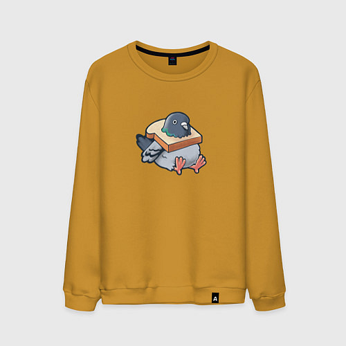 Мужской свитшот Hungry Pigeon / Горчичный – фото 1