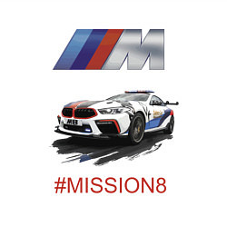 Свитшот хлопковый мужской BMW M Power Mission 8 Safety car, цвет: белый — фото 2