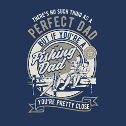 Свитшот хлопковый мужской Идеальный отец - папа рыбак, цвет: тёмно-синий — фото 2