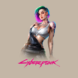 Свитшот хлопковый мужской Sexy Judy Cyberpunk 18, цвет: миндальный — фото 2