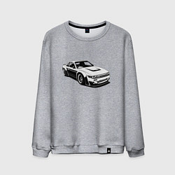 Свитшот хлопковый мужской Nissan Silvia S13 RB, цвет: меланж