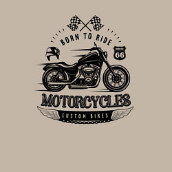 Свитшот хлопковый мужской Motorcycle Born to ride, цвет: миндальный — фото 2