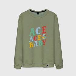 Свитшот хлопковый мужской Ace Ace Baby, цвет: авокадо