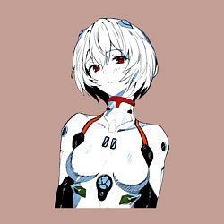 Свитшот хлопковый мужской Рей Аянами Rei Ayanami Ева Евангелион, цвет: пыльно-розовый — фото 2