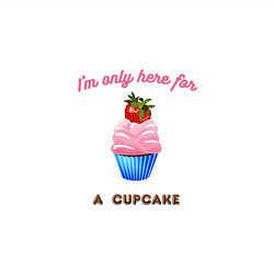 Свитшот хлопковый мужской Im just here for a cupcake, цвет: белый — фото 2