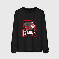 Свитшот хлопковый мужской The Game Is Mine, цвет: черный