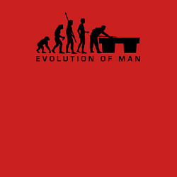 Свитшот хлопковый мужской Эволюция человека бильярдист, цвет: красный — фото 2