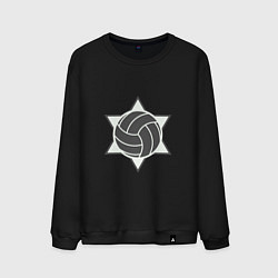 Свитшот хлопковый мужской Stars Volleyball, цвет: черный