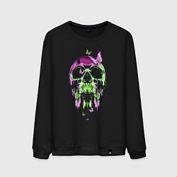 Мужской свитшот Skull & Butterfly Neon