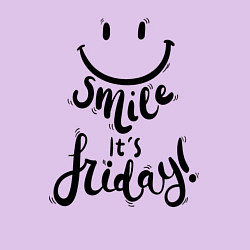 Свитшот хлопковый мужской Улыбнись, сегодня пятница!, цвет: лаванда — фото 2