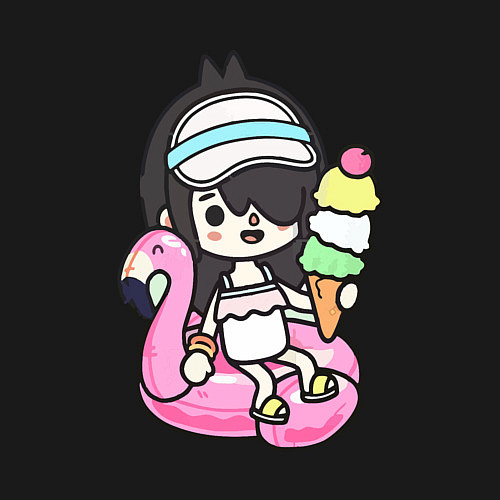 Мужской свитшот Toca Boca девочка геймер / Черный – фото 3