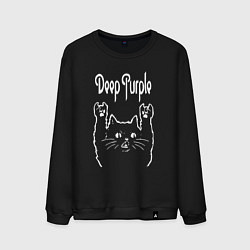 Мужской свитшот Deep Purple Рок кот