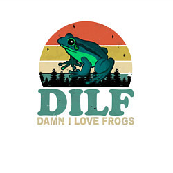 Свитшот хлопковый мужской I love frogs, цвет: белый — фото 2