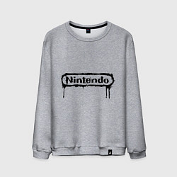 Свитшот хлопковый мужской Nintendo streaks, цвет: меланж