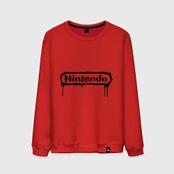 Свитшот хлопковый мужской Nintendo streaks, цвет: красный