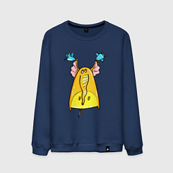 Мужской свитшот Птички тащат слона за уши