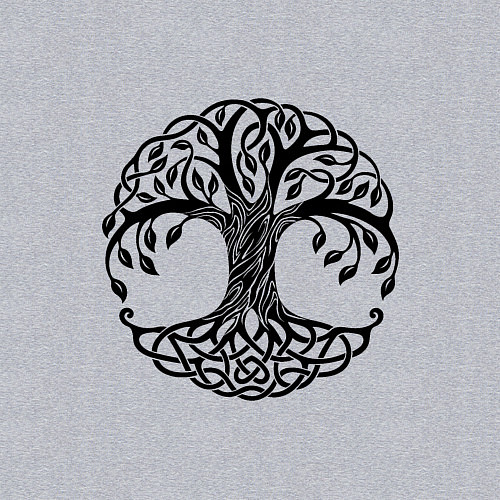 Мужской свитшот Кельтское дерево жизни / Меланж – фото 3