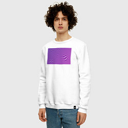 Свитшот хлопковый мужской Purple wave, цвет: белый — фото 2