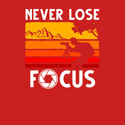 Свитшот хлопковый мужской Never lose focus, цвет: красный — фото 2