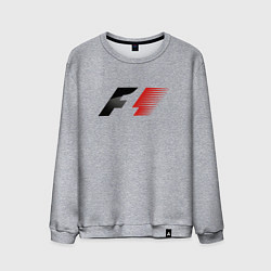 Свитшот хлопковый мужской F1 Формула 1 Большое лого, цвет: меланж