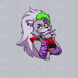 Свитшот хлопковый мужской Five Nights at Freddys Security Breach - Волчица Р, цвет: меланж — фото 2