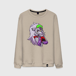 Свитшот хлопковый мужской Five Nights at Freddys Security Breach - Волчица Р, цвет: миндальный