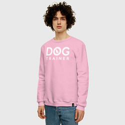Свитшот хлопковый мужской DOG Trainer, цвет: светло-розовый — фото 2