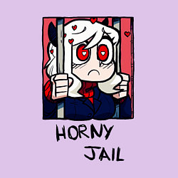 Свитшот хлопковый мужской HELLTAKER HORNY JAIL, цвет: лаванда — фото 2