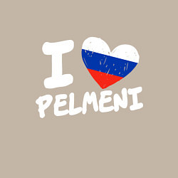 Свитшот хлопковый мужской Люблю пельмени, цвет: миндальный — фото 2