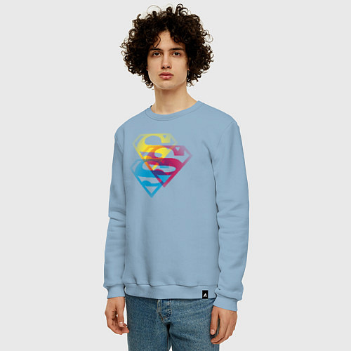 Мужской свитшот Лого Супермена / Мягкое небо – фото 3