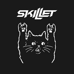 Свитшот хлопковый мужской Skillet Рок кот, цвет: черный — фото 2