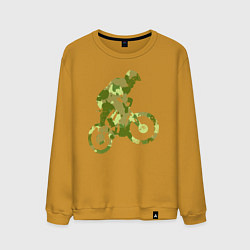 Свитшот хлопковый мужской BMX Camouflage Retro, цвет: горчичный