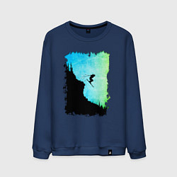 Свитшот хлопковый мужской Дроп, цвет: тёмно-синий