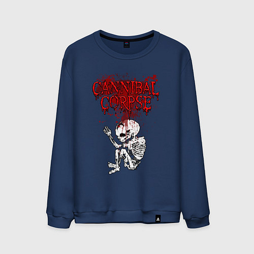 Мужской свитшот Cannibal Corpse skeleton / Тёмно-синий – фото 1