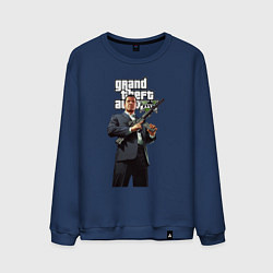 Свитшот хлопковый мужской GTA 5 Gangster, цвет: тёмно-синий