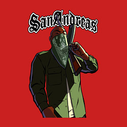 Свитшот хлопковый мужской GTA Orange gangster, цвет: красный — фото 2