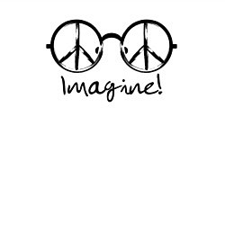 Свитшот хлопковый мужской Очки Джона Леннона Imagine, цвет: белый — фото 2