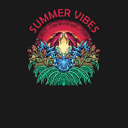 Свитшот хлопковый мужской Summer vibes Летнее настроение, цвет: черный — фото 2