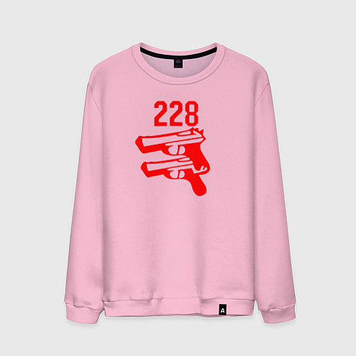 Мужской свитшот 228 2 пистолета / Светло-розовый – фото 1