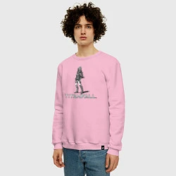 Свитшот хлопковый мужской TITANFALL PENCIL ART титанфолл, цвет: светло-розовый — фото 2