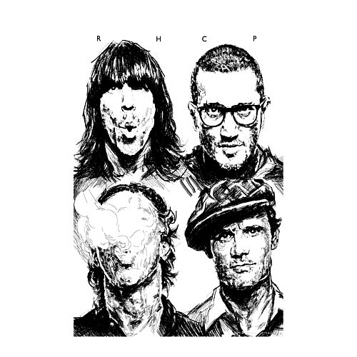 Мужской свитшот RHCP faces / Белый – фото 3