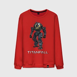 Свитшот хлопковый мужской TITANFALL ROBOT ART титанфолл, цвет: красный