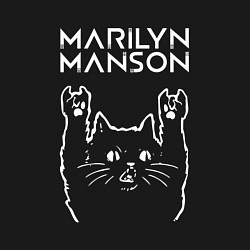 Свитшот хлопковый мужской Marilyn Manson Рок кот, цвет: черный — фото 2